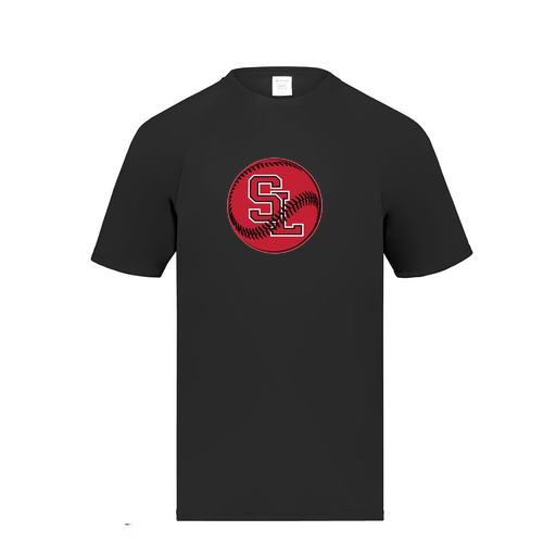 [2791.080.S-LOGO1] Youth Smooth Sport T-Shirt (Youth S, Black, Logo 1)