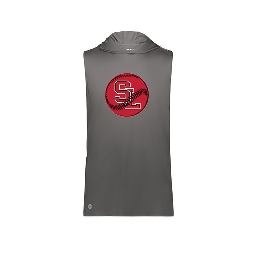 [222590.98D.XS-LOGO1] Men's CoolDry Sleeveless Hoodie (Adult XS, Gray, Logo 1)