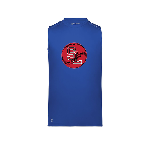 [222593.060.S-LOGO1] Men's CoolDry TankTop (Adult S, Royal, Logo 1)