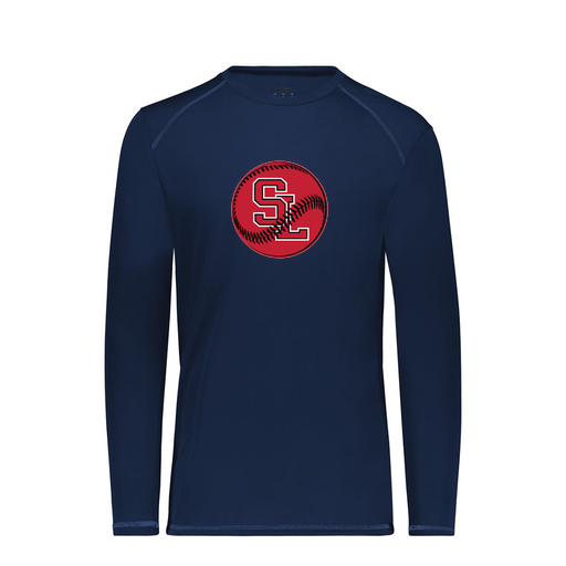 [6845.065.S-LOGO1] Men's SoftTouch Long Sleeve (Adult S, Navy, Logo 1)