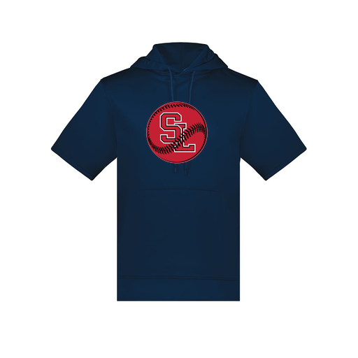 [6871.065.S-LOGO1] Men's Dri Fit Short Sleeve Hoodie (Adult S, Navy, Logo 1)