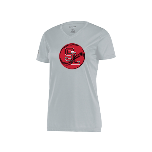 [222820.099.S-LOGO1] Ladies Movement Dri Fit Shirt (Female Adult S, Silver, Logo 1)